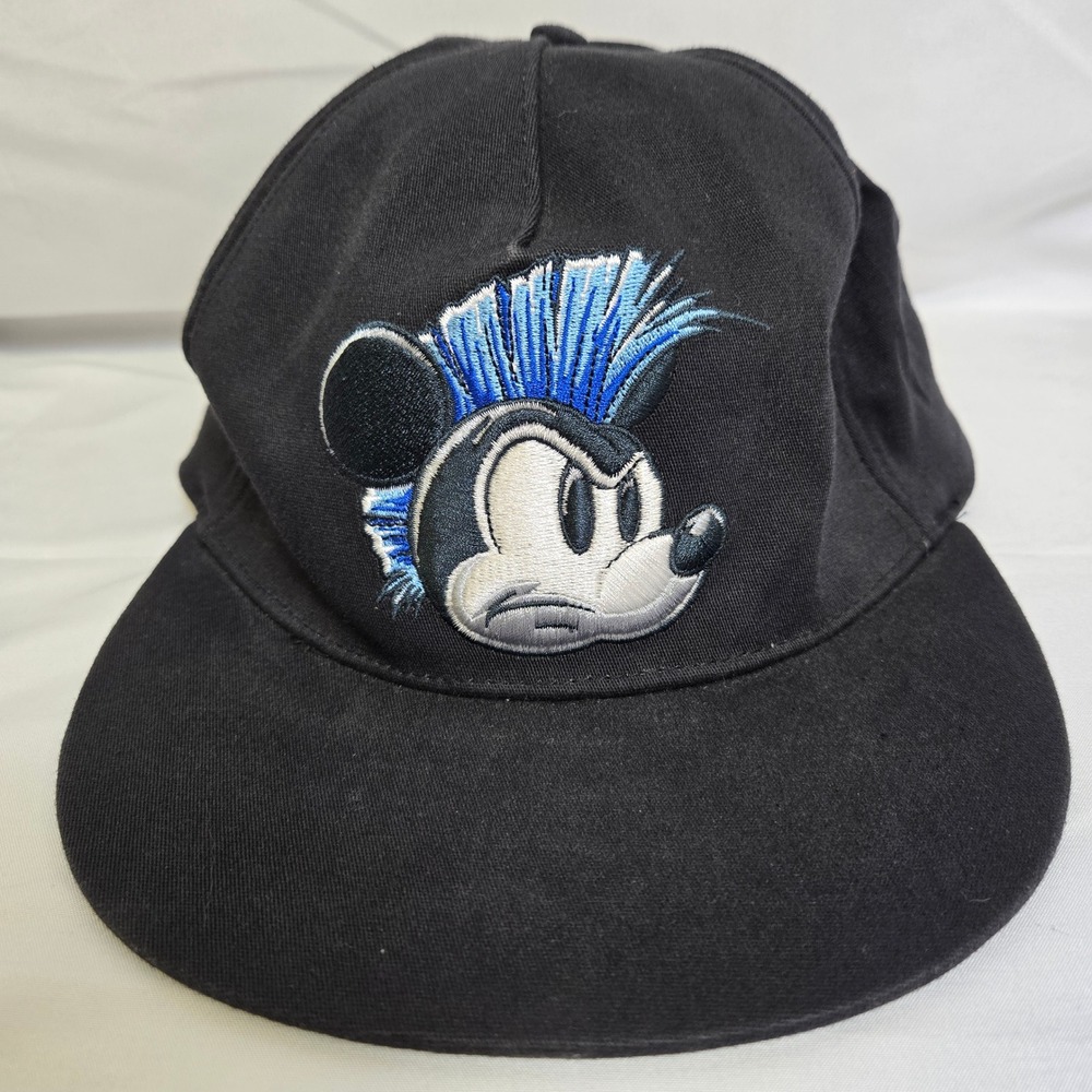 Disney‎ Parks Authentic Youth Baseball Cap Mohawk Graffiti Punk Mickey Mouse